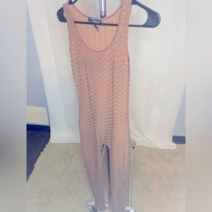 Brown textured body suit